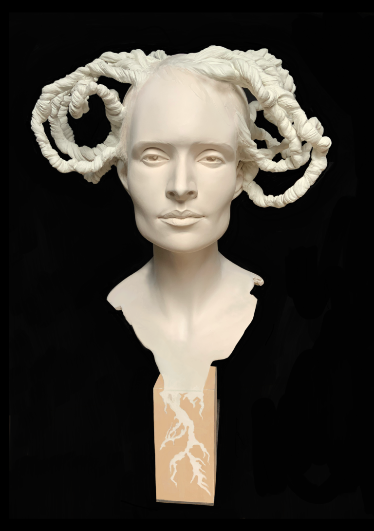 Double Racine Sculpture Résine Carole Schoeni