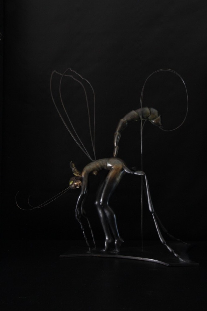 Demoiselle Pic Sculpture Bronze Carole Schoeni