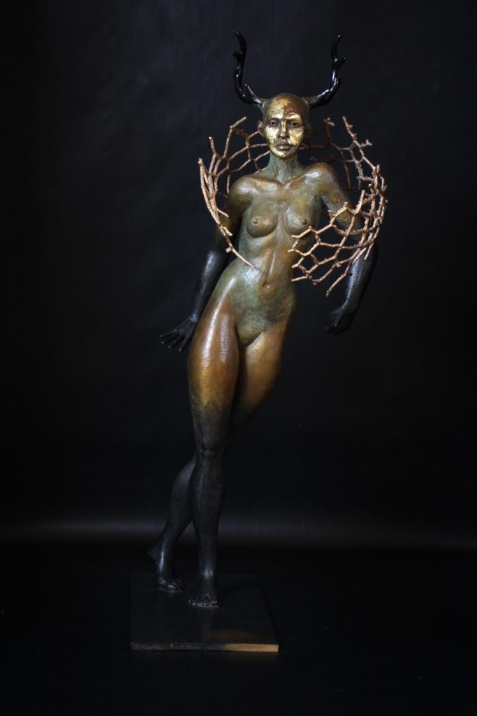 Involved Sculpture Bronze Carole Schoeni