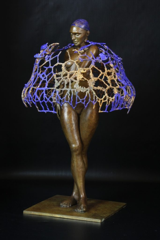 Medusine Sculpture Bronze Carole Schoeni